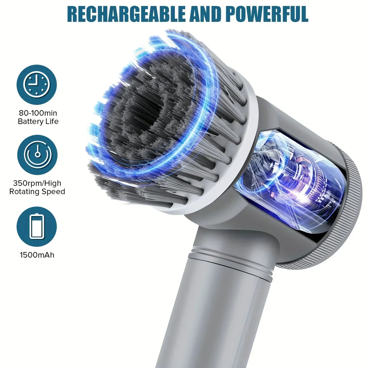Cepillo Eléctrico Multifunción para Limpieza